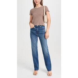 SLVRLAKE London Jeans Down The Line Wash High Rise Straight Size 24